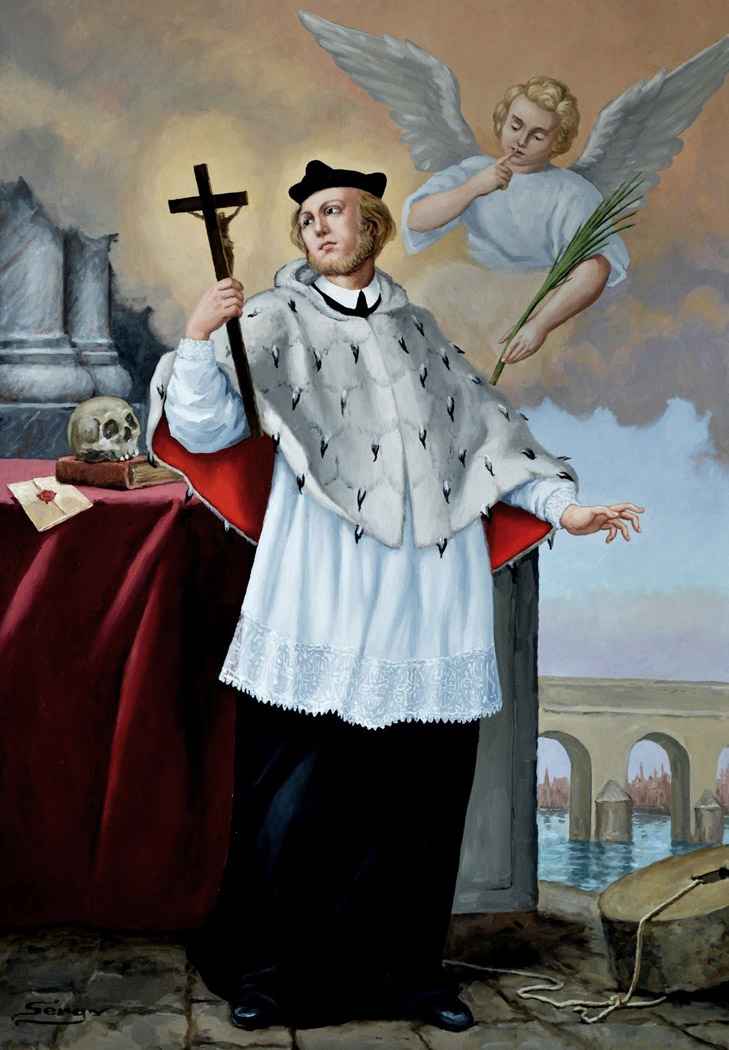 Serg Buczacki. Św. Jan Nepomucen. Obraz olejny Serg Buczacki. Św. Jan Nepomucen. Obraz olejny