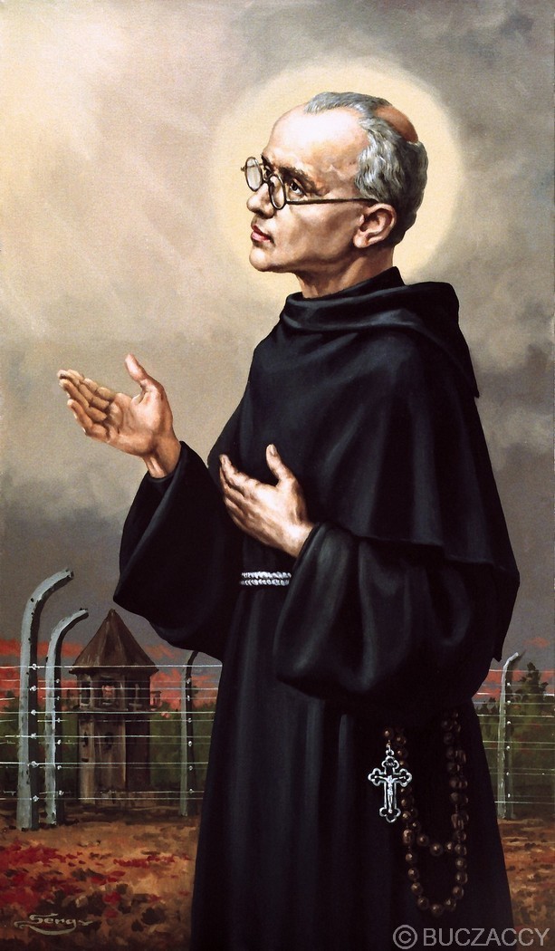 Serg Buczacki. Św. Maksymilian Kolbe. Obraz olejny Serg Buczacki. Św. Maksymilian Kolbe. Obraz olejny