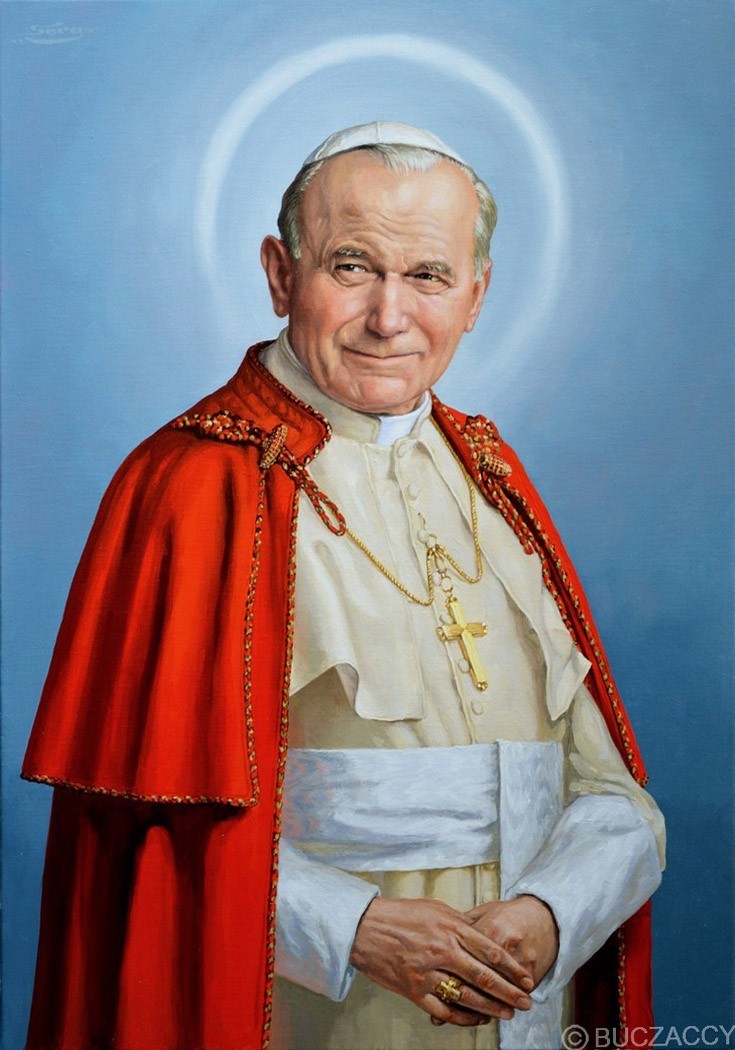 Serg Buczacki. Św. Jan Paweł II. Polska misja, Kanada. Obraz olejny Serg Buczacki. Św. Jan Paweł II. Polska misja, Kanada. Obraz olejny