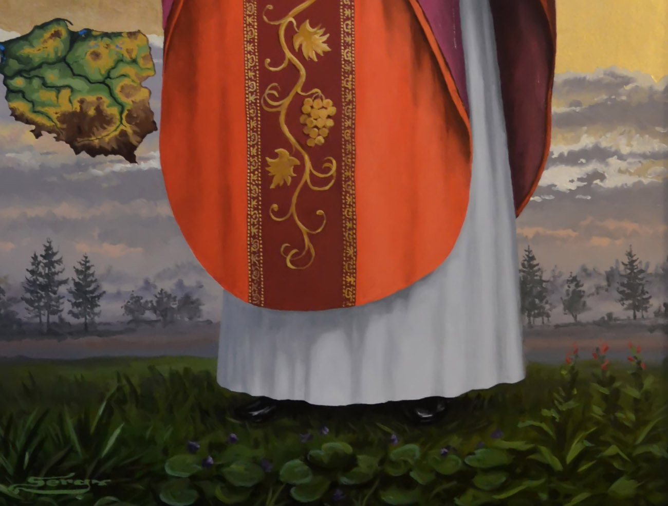 Serg Buczacki. Pejzaż w stylu obrazów Ferdinanda Wintera