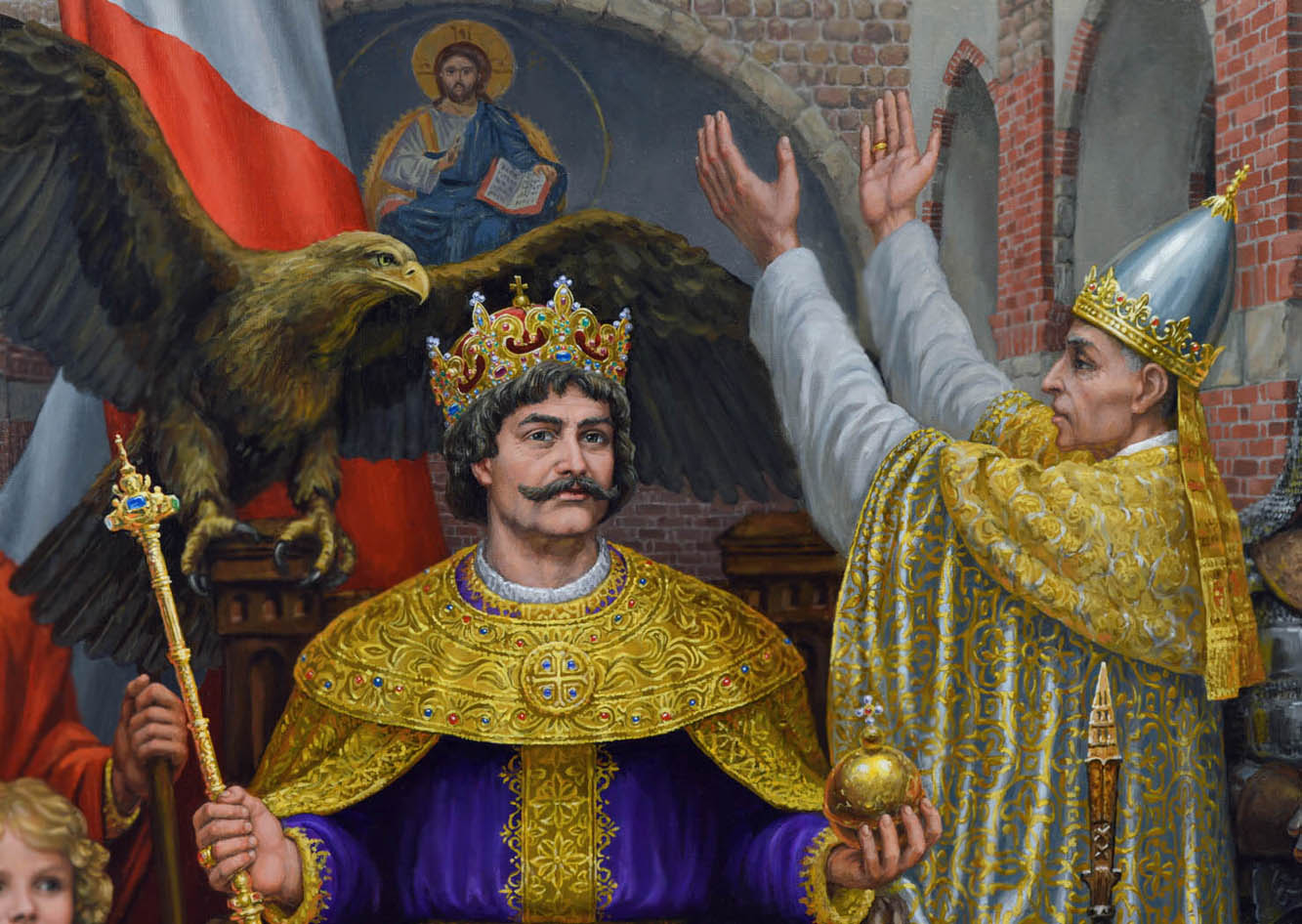 Serg Buczacki. Koronacja  Bolesława I Chrobrego przez arcybiskupa gnieźnieńskiego Hipolita